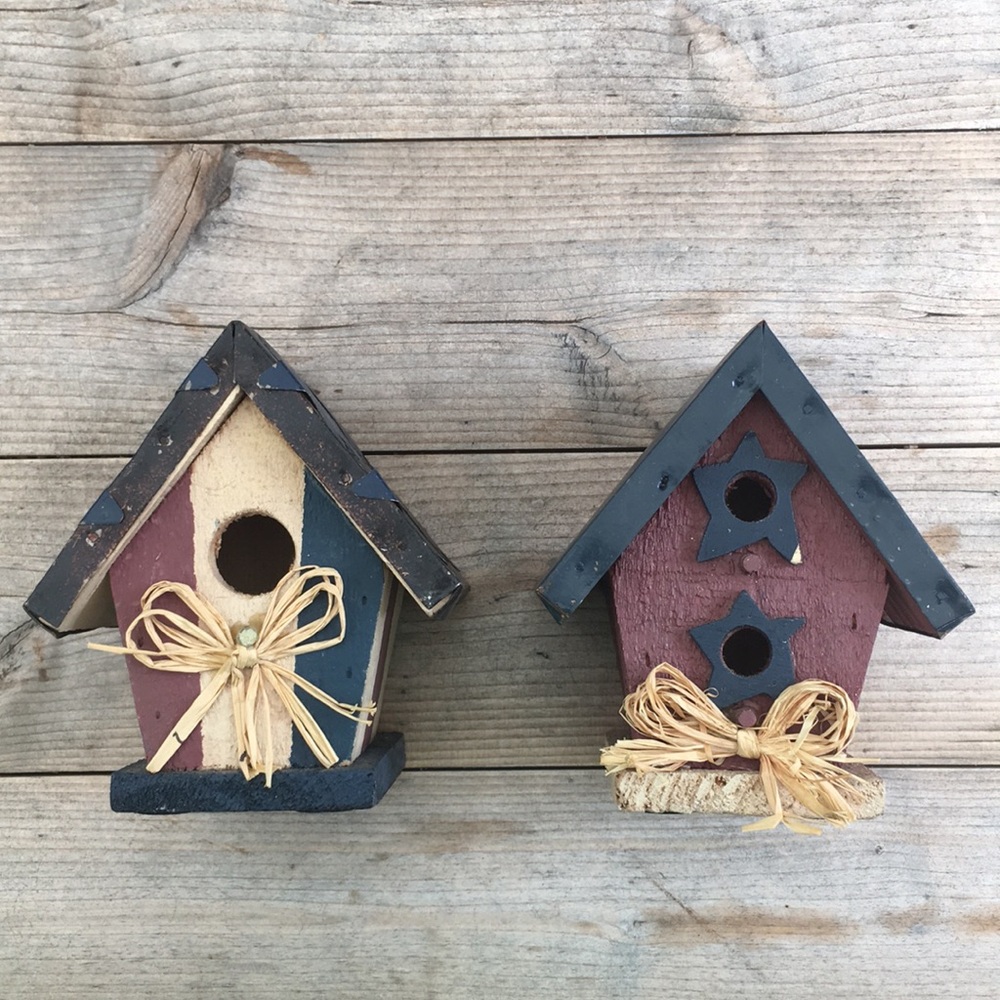 Small Decorative Birdhouses (Set of 2)